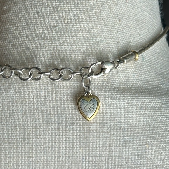 Brighton B Happy Peace Heart Necklace Two-tone Gold & Silver Plated 20"L - Picture 4 of 11